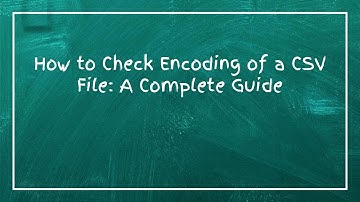 How to Check Encoding of a CSV File: A Complete Guide