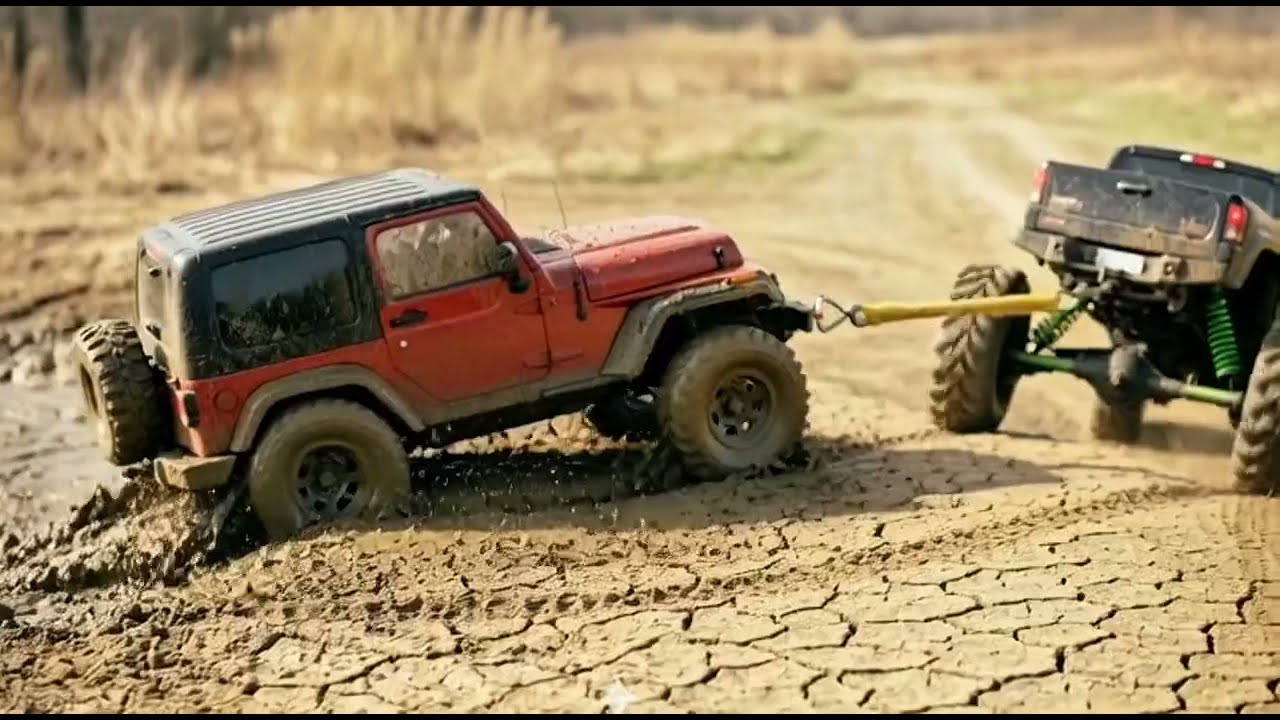 Epic RC Rescue! Small Car Gets Stuck in a Deep Ditch! 