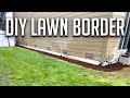 DIY lawn border / garden bed with mulch
