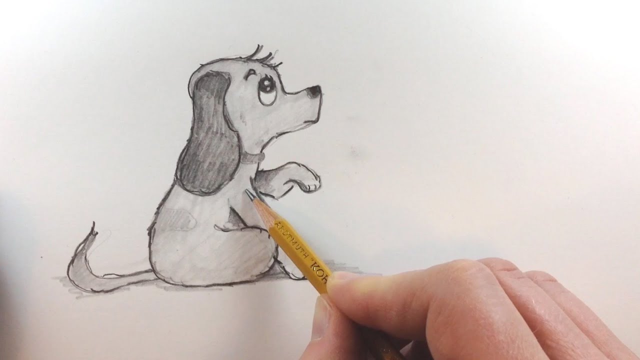 Verbazingwekkend dieren tekenen: teken een hondje | how to draw a cute dog - YouTube FL-05