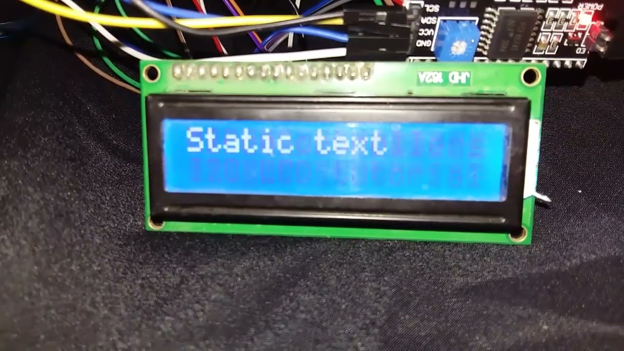 I2C Lcd With Arduino Display Scrolling Text And Custom Characters