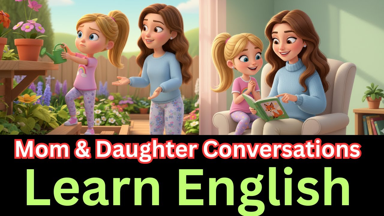 Ежедневные беседы мамы и дочери | Английский для начинающих | Изучайте английский с помощью подка...