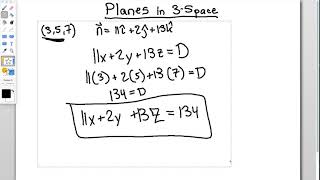 Planes in 3-Space