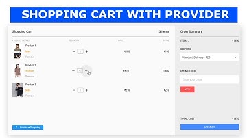 Shopping Cart Web with Provider Flutter Web Tutorial