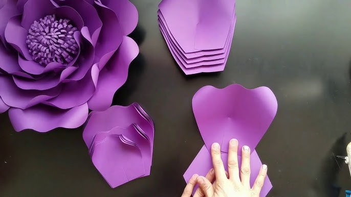 diy paper flowers, Template 21 medium flower - YouTube diy-paper-flowers-template-21-medium-flower-youtube