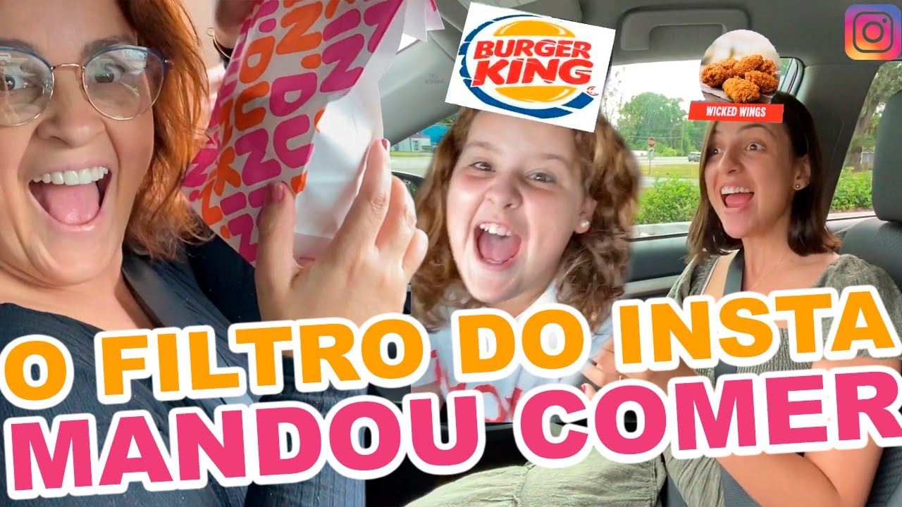 DEIXAMOS OS FILTROS DO INSTAGRAM DECIDIREM O QUE A GENTE IA COMER