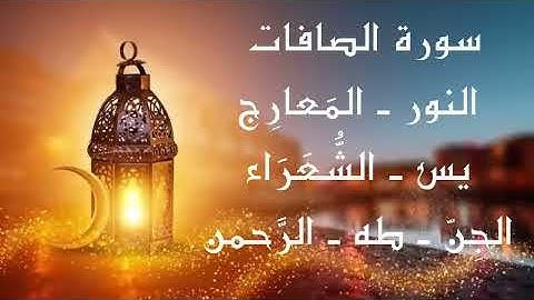 هدوء وطمأنينة(سورة الشعراء -الصافات -النور -المعارج - النور -يس -الجن -طه -الرحمن)الراحة النفسية🌿