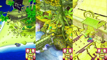 Temple Run 2 CHINESE VERSION PIRATE COVE VS BLAZING SANDS VS FALL JUNGLE