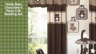 Teddy Bear Chocolate 9 Piece Crib Bedding Set