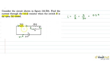 Consider the circuit shown in figure.Find the current through the10(Omega)resistor when the swit...