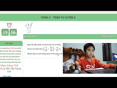 Video Dương thi vioedu Toán lớp 5, trong 50 câu thì làm đúng... - youtube