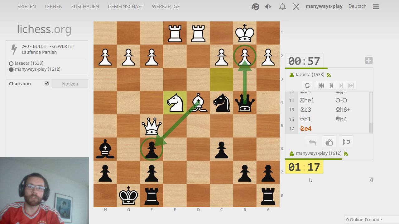 Let's Play Schach – Bullet-Schach (2 Minuten Bedenkzeit, #035