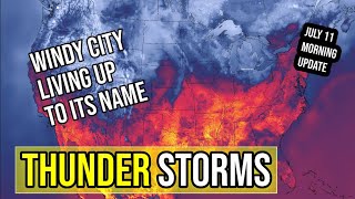 Severe Weather - 15% wind and hail threat, 2% tornado risk - July 11