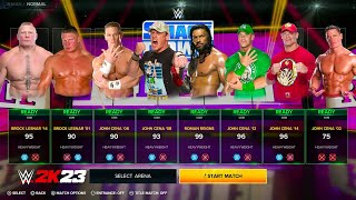 WWE 2K23 Live Stream - ALL John Cena VS Brock Lesnar VS Roman Reigns