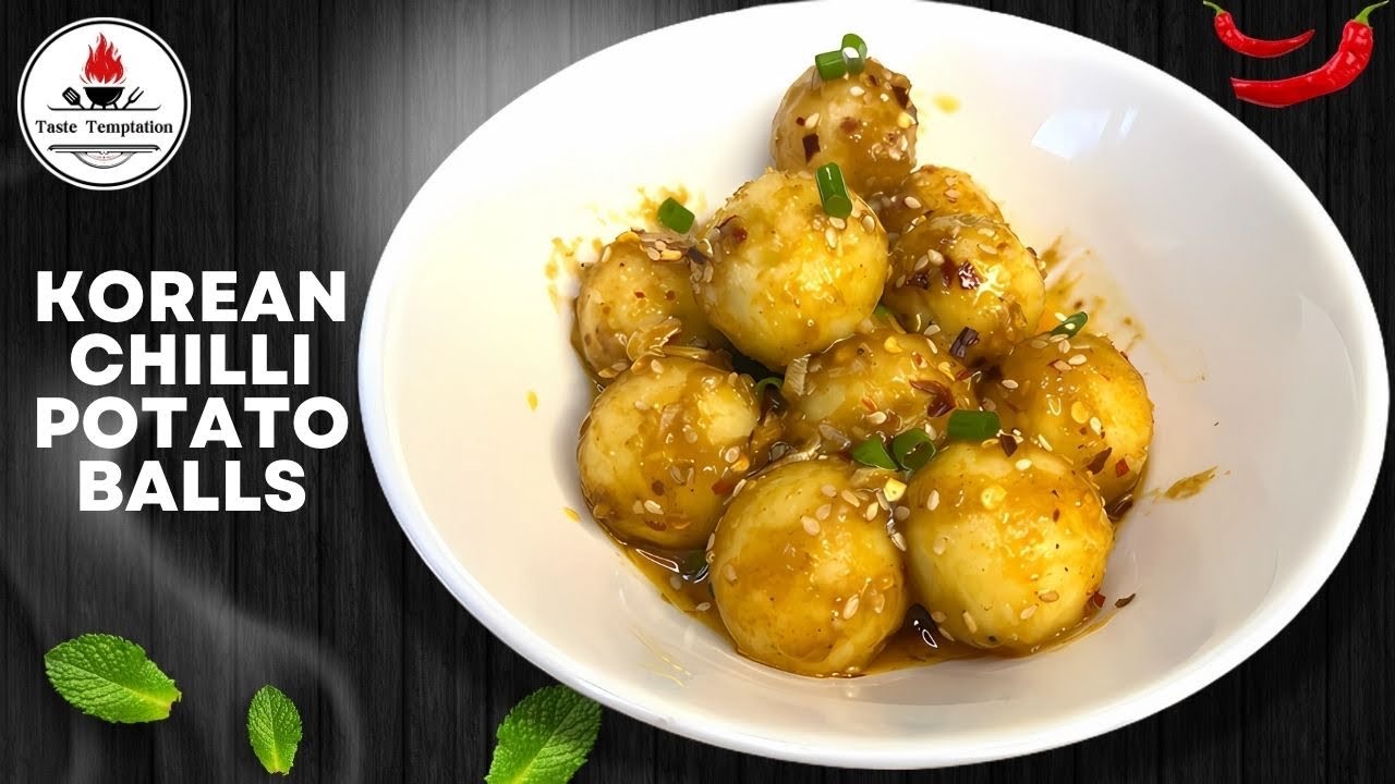 korean spicy potato balls #koreanfood  #korean #potatorecipe #chilli
