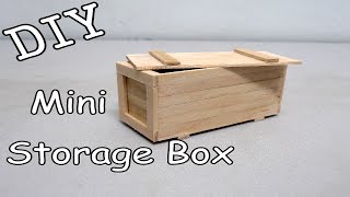 DIY Mini Storage Box #18 (Popsicle Sticks)