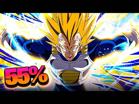 (Dokkan Battle) How Good is Super Vegeta at 55%? Complete Unit Overview and Showcase!