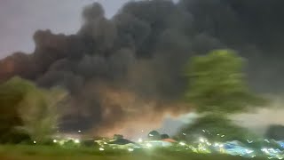 Aerial Drone Footage | Lima Kedai Kilang Terbakar | 27 May 2024