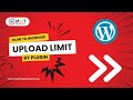 How to Increase Maximum Upload File Size in WordPress (Plugin) | MUT Enterprises #wordpress