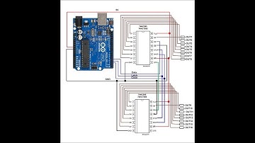 Arduino ขยายพอร์ตเอาท์พุตด้วย 74HC595 16 ช่อง