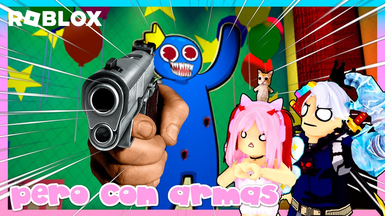*NUEVO* RAINBOW FRIENDS PERO CON PISTOLAS Y ARMAS 🔫🌈 BLUE QUIERE