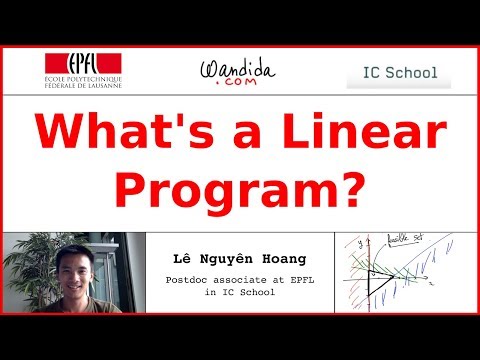 What's a Linear Program? Lê Nguyên Hoang