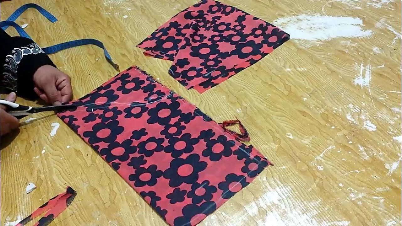 تفصيل قندورة /فستان مورد بقماش الفوﻻر تحفة ﻻ يفوتك 😊الجزء 1