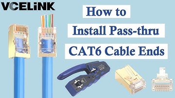How to Install CAT6 pass through connector？|| Ethernet Cable Crimping Tutorial VCELINK
