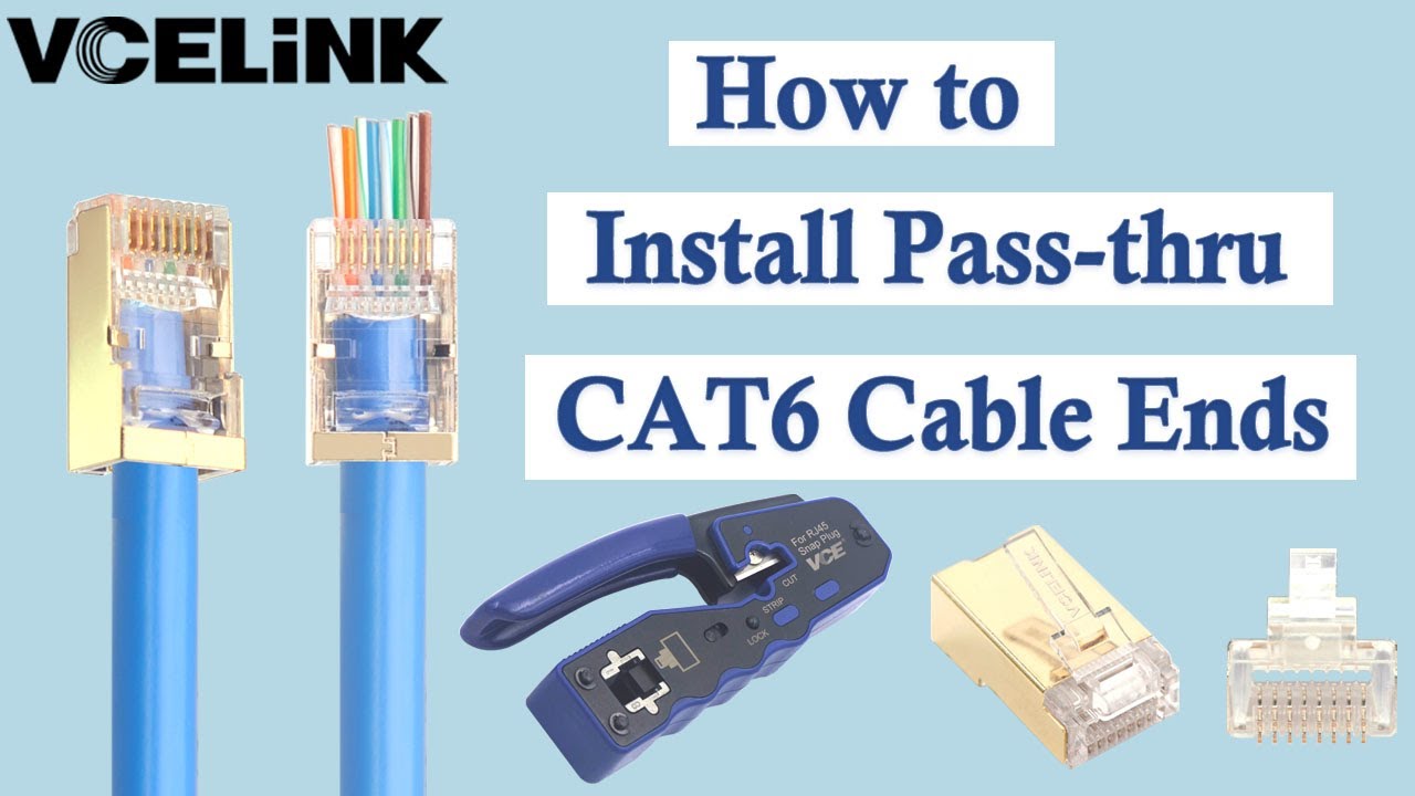 Pass-Thru RJ45 CAT6 Modular Data Plugs, Pass Through Connectors