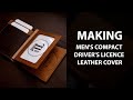 Making driver's license leather wallet. Leathercraft