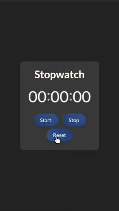 Stopwatch | | HTML, CSS & JAVASCRIPT. - YouTube
