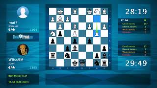 Chess Game Ysis Mai7 - W6Ss9M 0-1 By Chessfriends