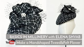 Make a Hand shaped Tweed and Felt Flower for Hats and Fascinators #fashion #diy #feltflowers