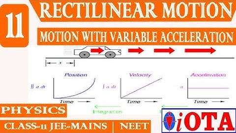 MOTION WITH VARIABLE ACCELERATION | L-11 | RECTILINEAR MOTION | PHYSICS | CLASS-11