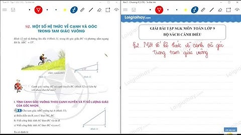Toán 9 Cánh diều Bài 2. Một số hệ thức về cạnh và góc trong tam giác vuông - Cô Ngọc Anh