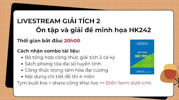 [Giải Tích 2] Ôn tập và Giải đề minh họa  cuối kỳ cô Diễm HK242