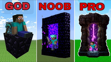 MINECRAFT PORTAL GOD VS NOOB VS PRO