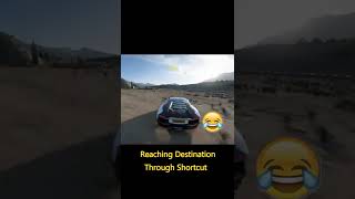 Reaching Destination in Shortcut Damaging Lamborghini Aventador Forza Horizon 5#shorts