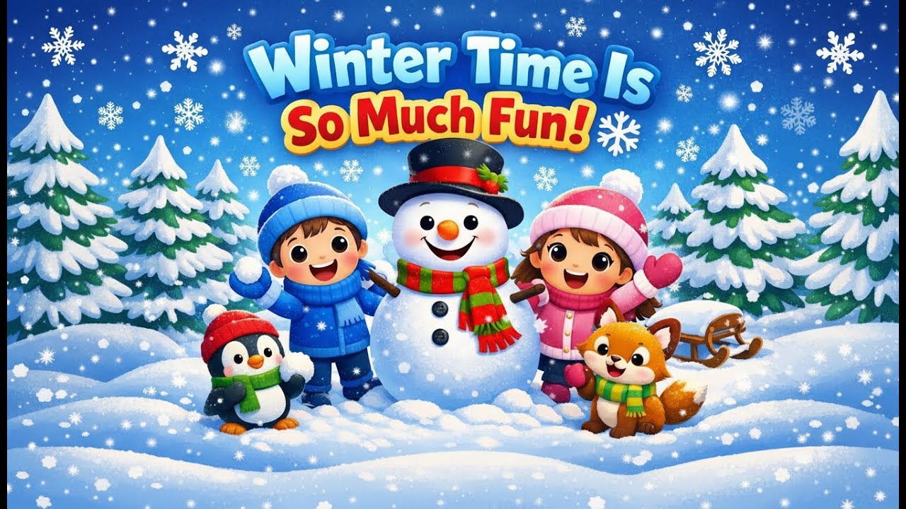 Winter Time Is So Much Fun ❄️ | Happy Kids Winter Song