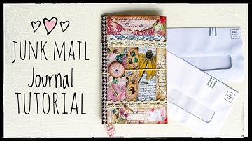Hoe je een shabby-stijl junkmail-dagboek maakt met behulp van enveloppen voor ongewenste post - T...