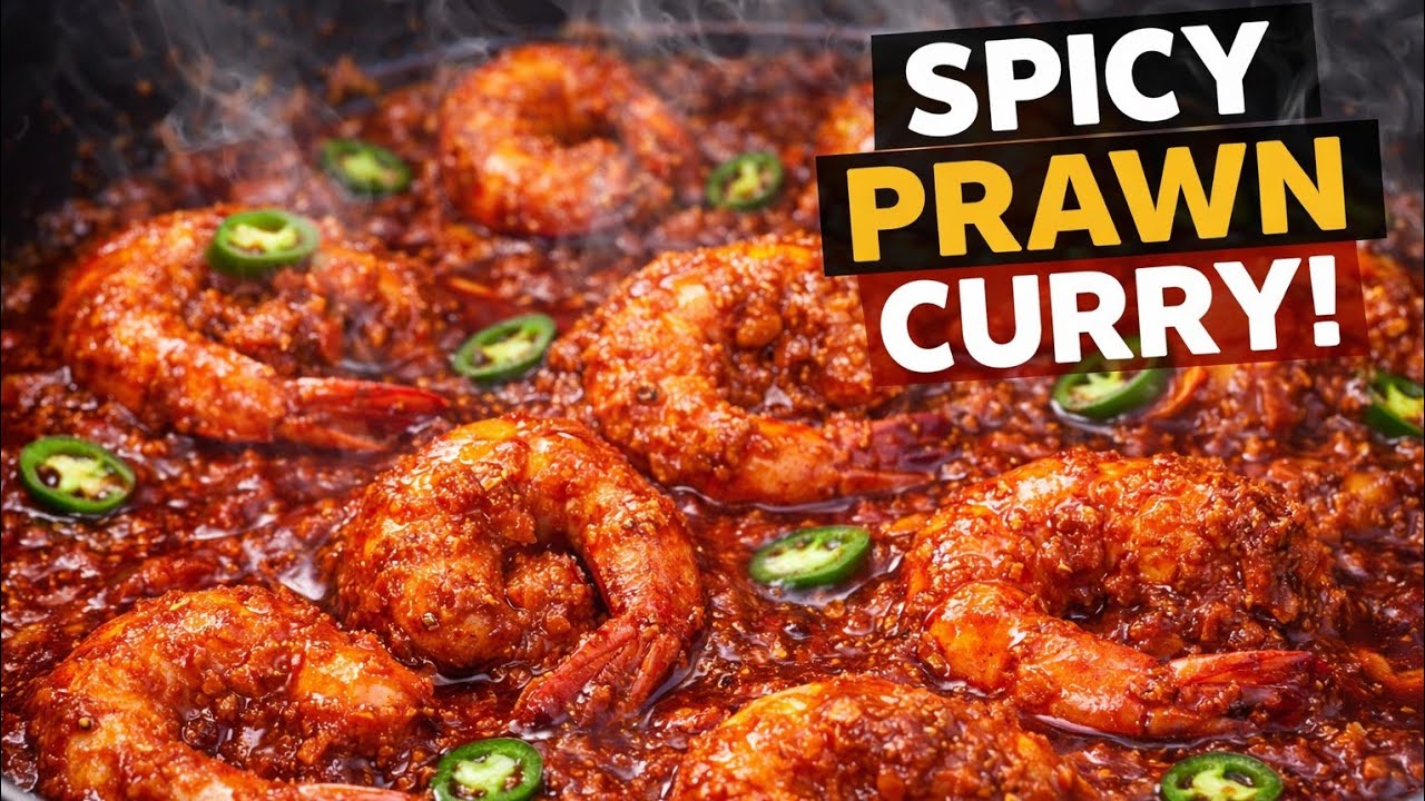 বড় চিংড়ি মাছ ভুনা///SPICY PRAWN CURRY🦐🦞