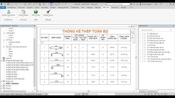 Thống kê thép trong Revit sử dụng Plugin NPD