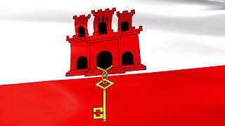 Proposed New Anthem of Gibraltar | Waving Flag Animation