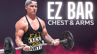 Famous EZ BAR WORKOUT (Chest, Shoulders, Biceps & Triceps) Net Worth