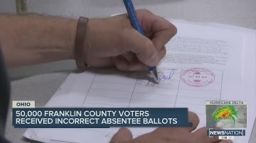 50,000 Ohio voters received incorrect absentee ballots
