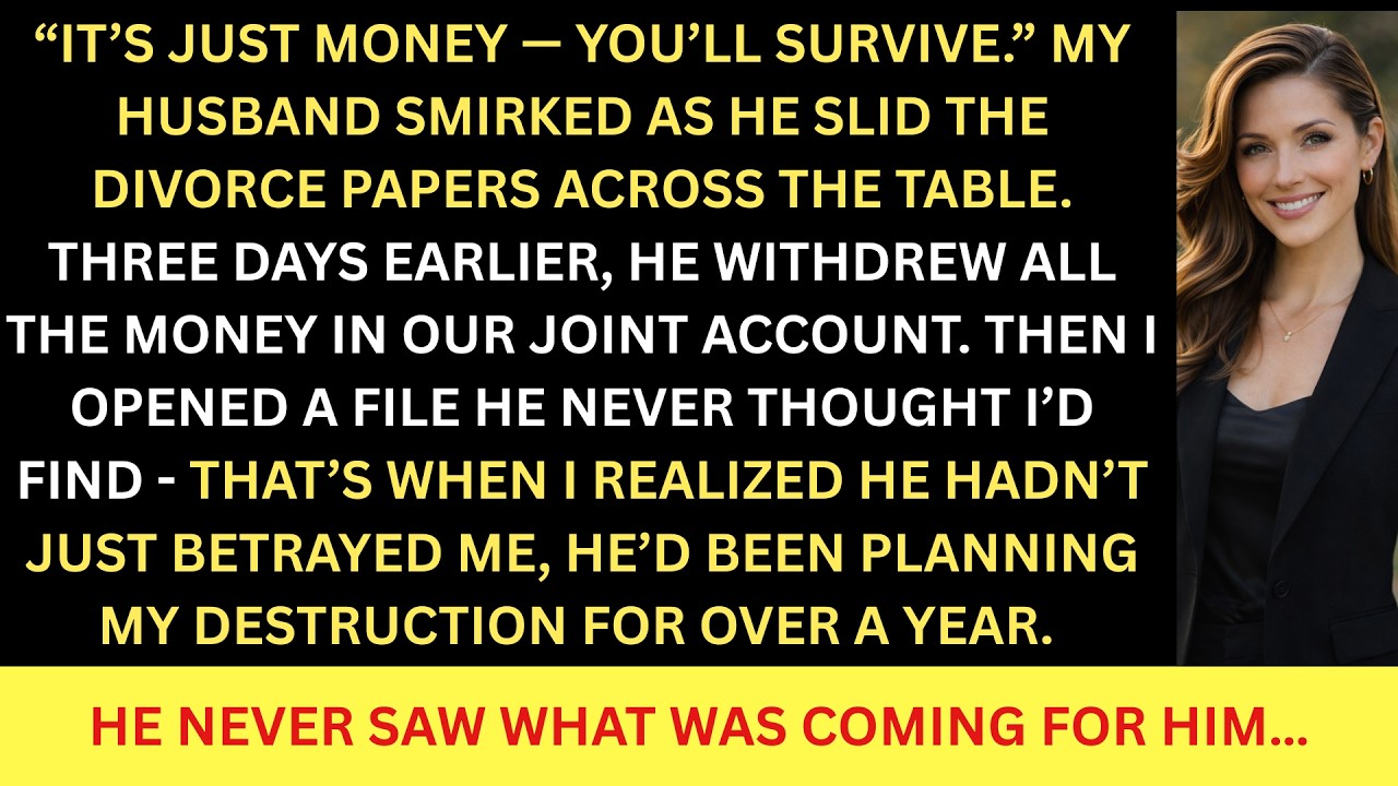MY HUSBAND EMPTIED A JOINT ACCOUNT I FUNDED - 3 DAYS LATER, HE FILED FOR A DIVORCE...