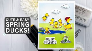 Cute and Easy Spring Card   Coloring Critters!