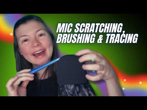 ASMR Mic Scratching, Brushing and Tracing With Layered Crinkles and Whispers