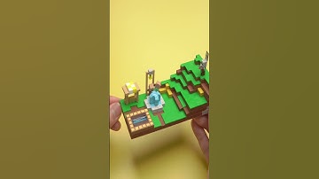 I made Tiny Minecraft Village and Pillage miniature - clay ASMR