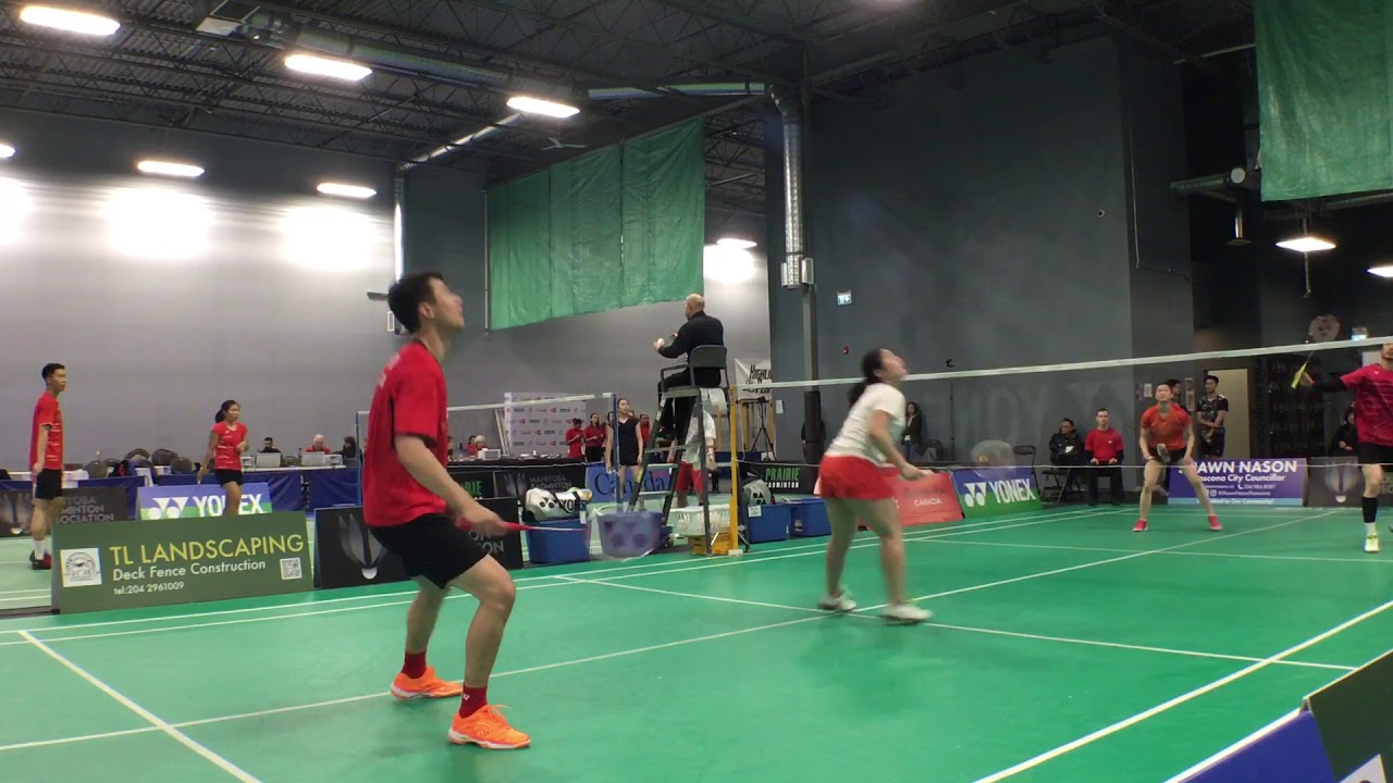 2020 Canadian Badminton Nationals - XD QF Hurlburt-Yu/Wu vs Ng/Cheung